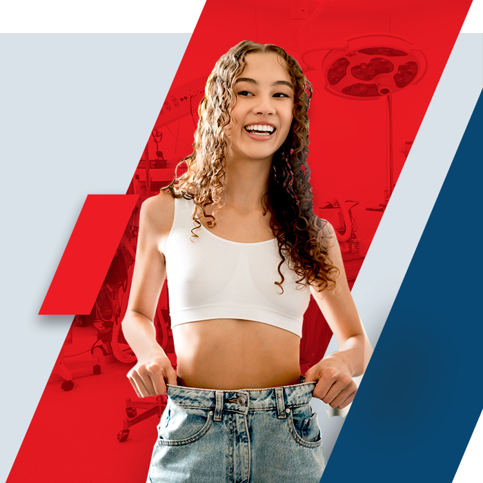 Smiling woman after weight loss and body contouring