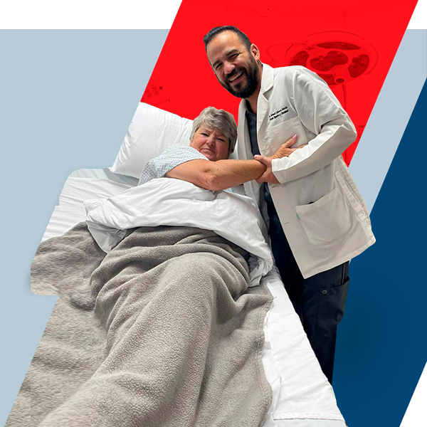 Thin woman in large pants after bariatric surgery